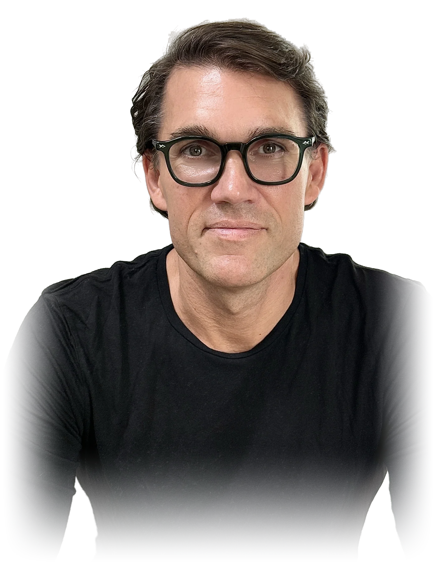 Karl Lillrud, AI keynote speaker, portrait in glasses and black t-shirt