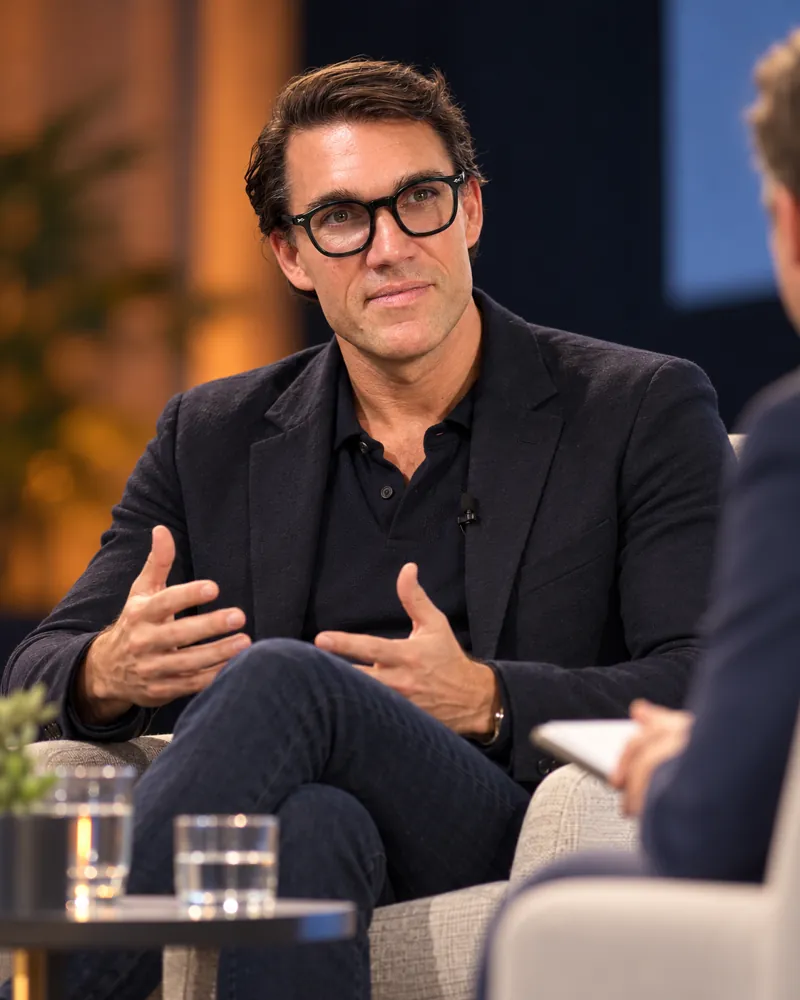 Karl Lillrud in a fireside conversation on stage