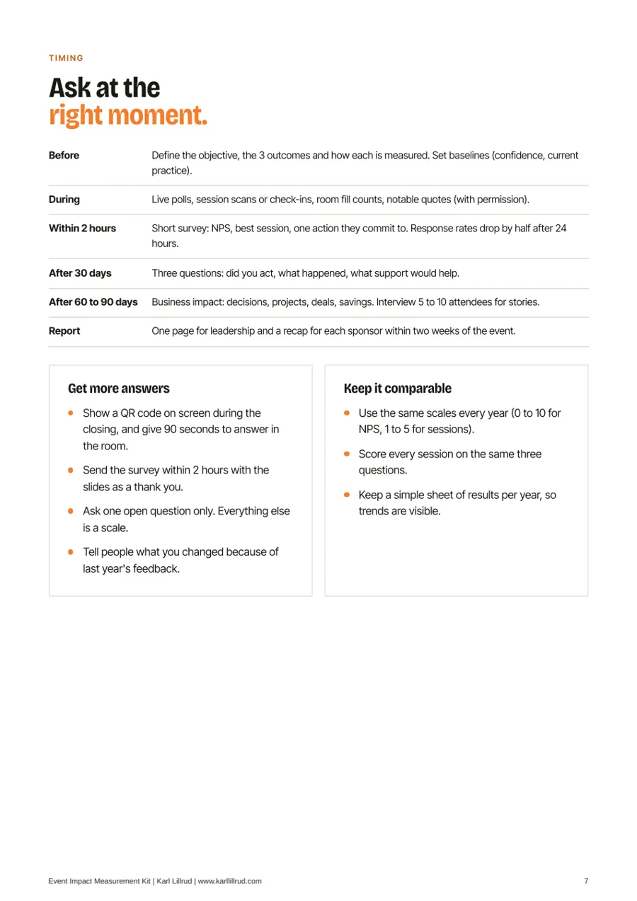 Page 7 of Event Impact Measurement Kit
