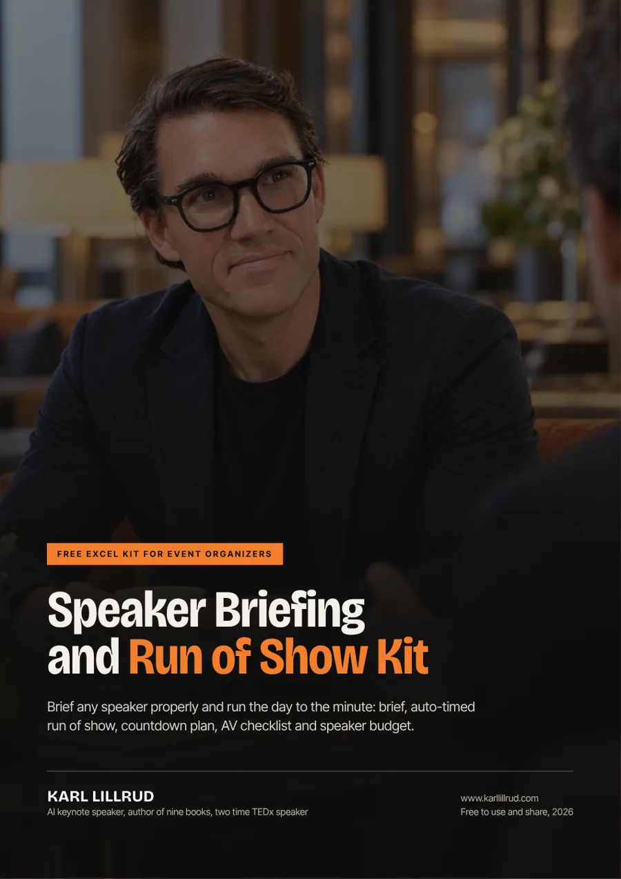 Cover of Speaker Briefing and Run of Show Kit